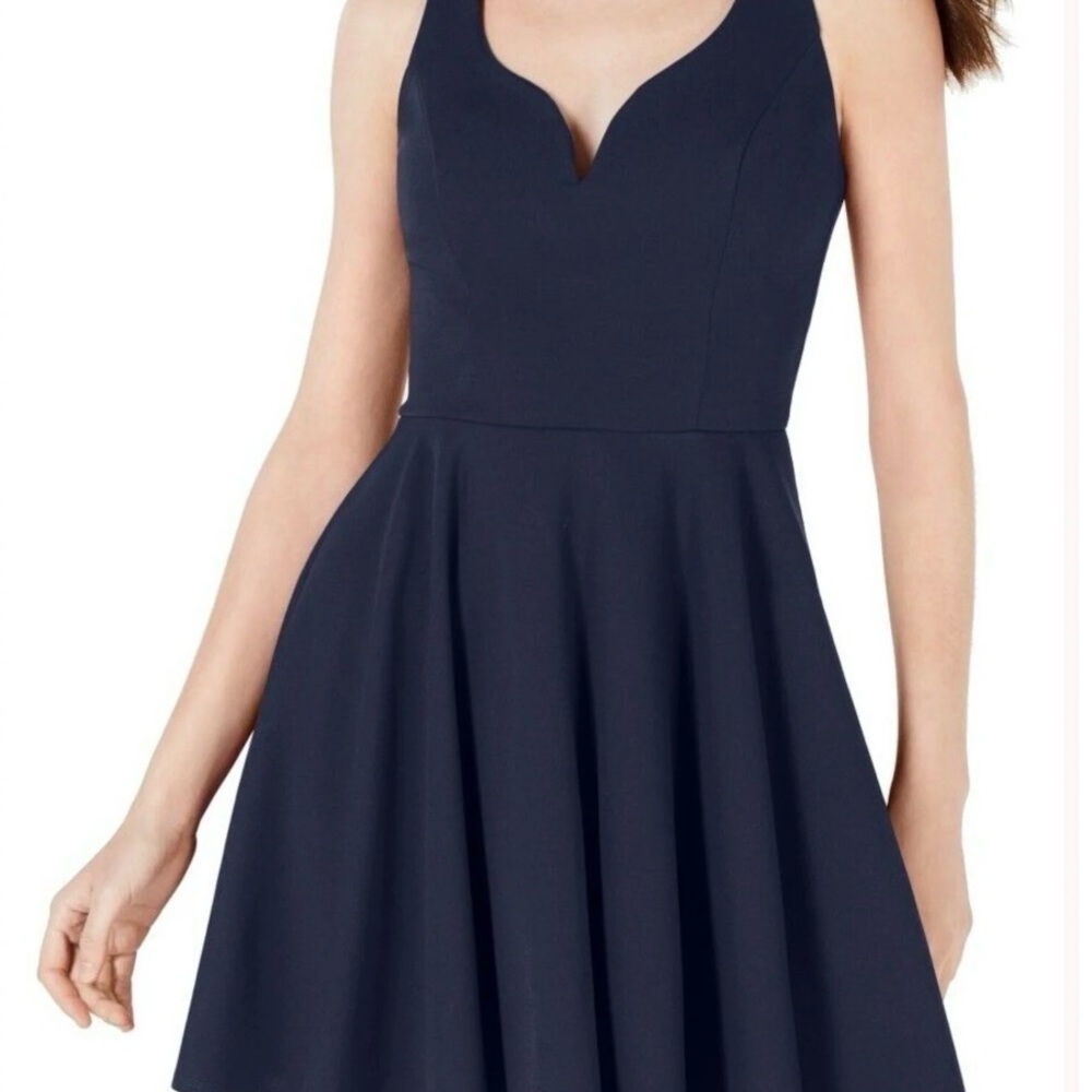 B Darlin Midnight Blue Mini Dress